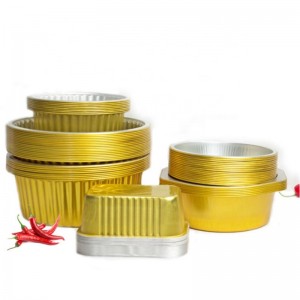 Ohřívatelná krabička na balení potravin Zlatá konzervace na oběd Krabice na jídlo z recyklovatelné hliníkové fólie