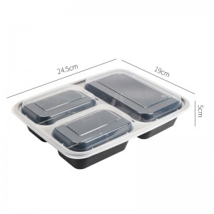 Jednorázový kulatý PP plastový přepravní kontejner na potraviny z plastu Skladovací balení Obědová krabice s víkem
