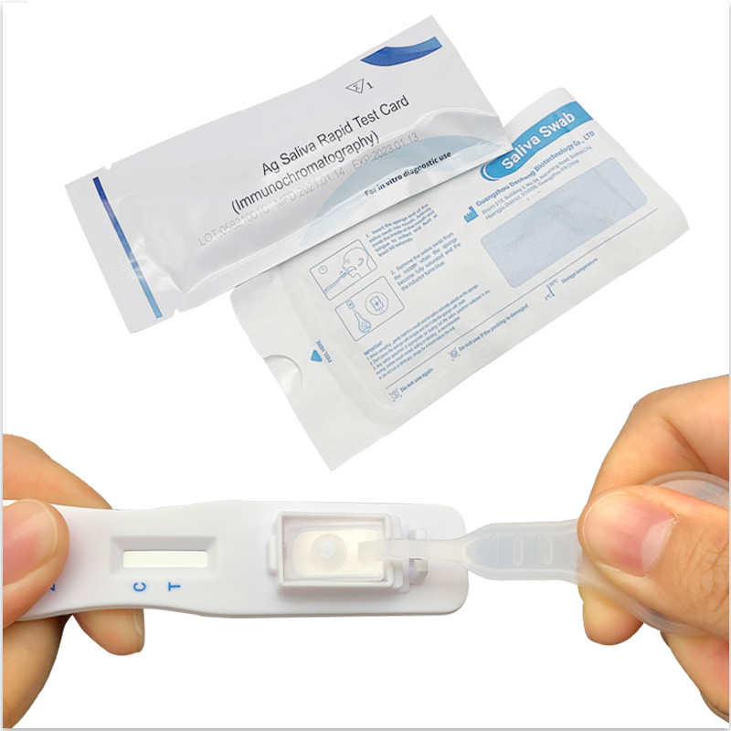 Rychlý test slin V-CHEK ™ 2019-nCoV Ag (imunochromatografie)